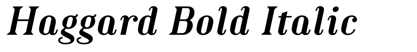Haggard Bold Italic